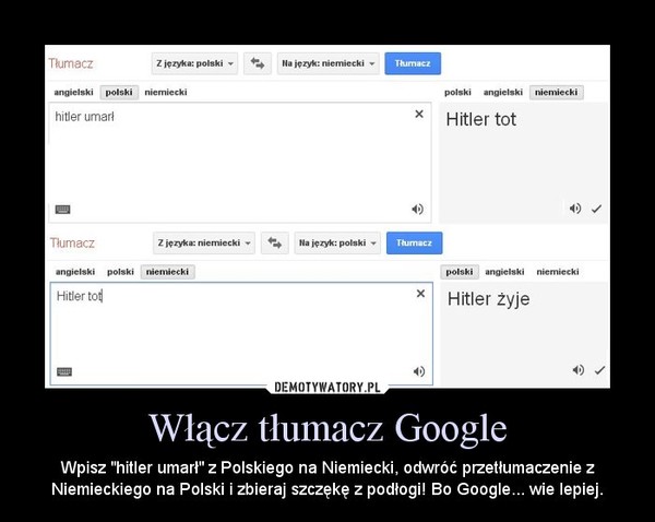 W cz t umacz Google Demotywatory pl
