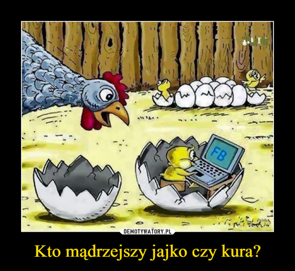 Kto mądrzejszy jajko czy kura? – Demotywatory.pl