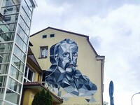 W Białymstoku powstał mural Henryka Sienkiewicza. Wynika z niego, że autor książek żył 170 lat