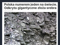 Spoko, po utworzeniu w kopalniach 150 związków zawodowych górników okaże się, że do wydobycia trzeba dopłacać –  Polska numerem jeden na świecie. Odkryto gigantyczne złoża srebra Dodano: wczoraj 17:22 Wydobycie srebra Źródło: Flickr Polska jest liderem pod względem złóż srebra - wynika z danych amerykańskiej organizacji United States Geological Survey.