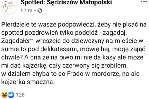 Przynajmniej ma co wspominać
na starość...